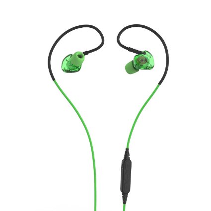 GranVela® BX240 Mini Lightweight V4.1 Wireless Bluetooth Stereo Noise Cancelling Headphones for Running/Gym/Exercise - Green