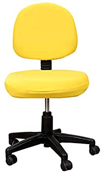 Deisy Dee Computer Office Chair Covers Pure Color Universal Chair Cover Stretch Rotating Chair Slipcovers Cover C091 (Yellow)