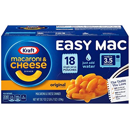 Kraft Easy Mac Microwavable Macaroni & Cheese, 38.7 Ounce (2 pack)