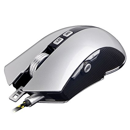 LBATS X8-Silver Profession Gaming Mouse with Counterbalancing Irons, Silver