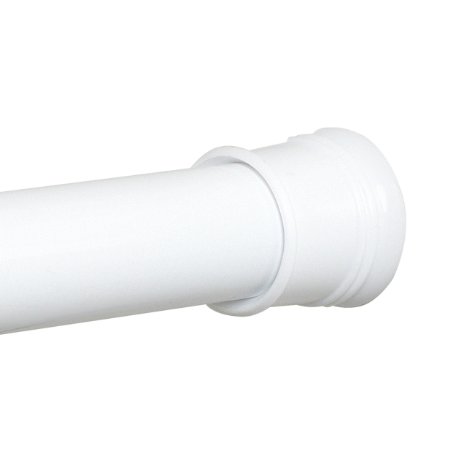 Zenna Home 505W, Tension Shower Curtain Rod, 43 to 72-Inch, White