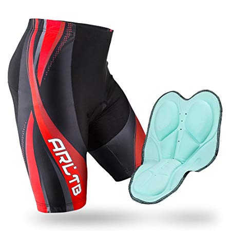 Arltb Bike Shorts Men‘s Gel Padded Cycling Shorts Biking Bicycle Bike Pants Half Pants 3D Padding Breathable Bike Shorts for Cycling Breathable and Quick Dry (4 Colors and 6 Sizes)