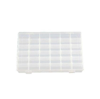 Cosmos ® Hard Plastic Clear 36 Compartment Jewelry Storage Box Organizer with Removable Dividers