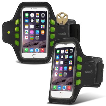 Sports Armband NuNu 5.5 inch Smartphone Sports Armband with Lighting 8 Ultra Bright LED [3 Modes: Max, Flash, Emergency S.O.S] [Sweat Proof] Sports Armband - Black