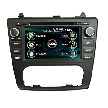 OEM REPLACEMENT IN-DASH RADIO DVD Gps NAVIGATION HEADUNIT FOR NISSAN ALTIMA (AUTO AC) 2007-2012 WITH REAR VIEW CAMERA