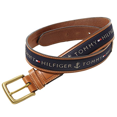 Tommy Hilfiger Mens Topstitched Leather Belt