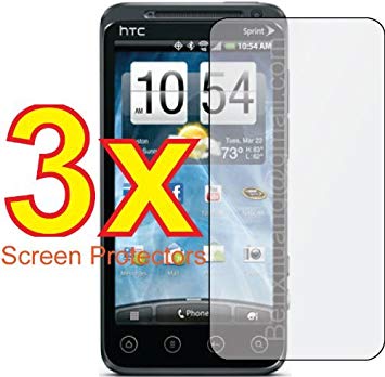 iFlash® Bubble Free Screen Protector: Crystal Clear edition - For Sprint HTC EVO 3D - (3Pack) Retail Packaging