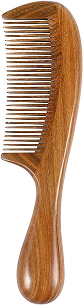 Louise Maelys Wood Hair Comb Fine Tooth Comb Anti-static Hair Comb for Thick Hair