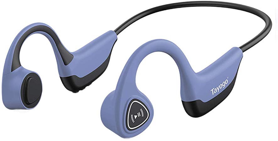Open-Ear Wireless Bone Conduction Headphones with Bluetooth 5.0 (Blue)