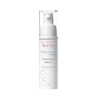 Eau Thermale Avène Cleanance WOMEN Corrective Serum, for Adult Acne Prone, Reduce wrinkles, fine lines, blackheads, blemishes and sebum excess, pore-refiner, 30 ml