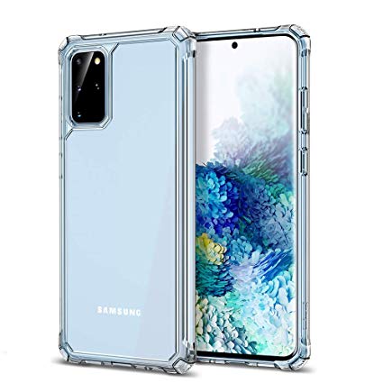 ESR Air Armor Designed for The Samsung Galaxy S20 Plus Case [Shock-Absorbing] [Scratch-Resistant] [Military Grade Protection] [Hard PC   Flexible TPU Frame] for Galaxy S20 Plus 5G (2020), Clear