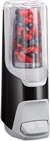 Hamilton Beach 800W Power Single-Serve Personal Blender for Shakes and Smoothies with 20oz Travel Cup and Lid, Black (53620)