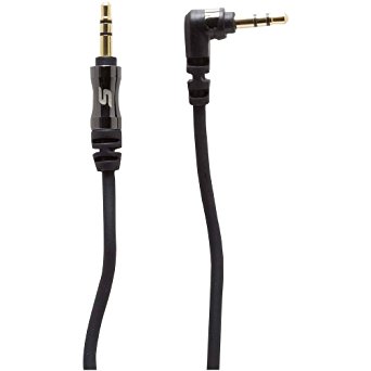 Scosche A35BK Audio 3.5mm Right Angle 3' Cable (Black)