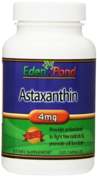 Eden Pond Astaxanthin-Natural Powerful Bio Astaxanthin Antioxidant Supplement 4mg Capsules 120 Count