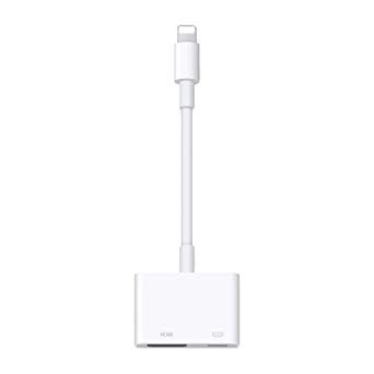 (Apple MFi Certified) HDMI Adapter for iPhone, 1080P Digital AV Audio Adapter Sync Screen with Charging Port for iPhone Xs/XR/X/8 7 6, iPad and iPod Models on TV/Monitor/Projector