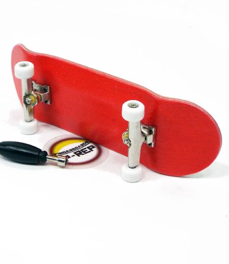 P-Rep Red Complete Wooden Fingerboard with Basic Bearing Wheels - Starter Edition
