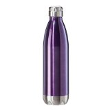 Oggi 80868 Stainless Steel Calypso Double Wall Sports Bottle with Screw Top 075 Liter 25oz -Purple Lustre Finish
