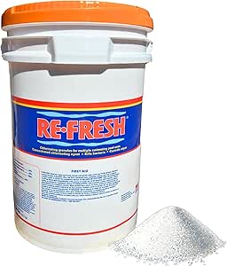 Refresh Granular 68% Active Chlorine Shock | 50-Pound Bucket with 1/2 Pound Scoop | Perfect for Swimming Pools, Use As Bactericide, Algaecide, Disinfectant in Pools & Spas | Fast Dissolving - 50LB