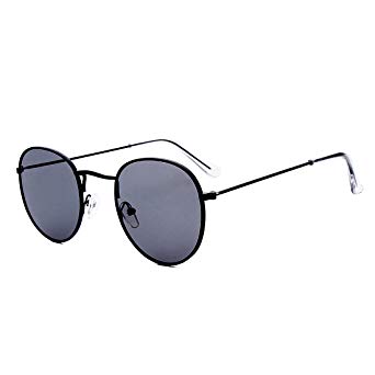ENSARJOE Classic Vintage Small Round Lens Full Metal Frame Trendy Sunglasses For Women And Men