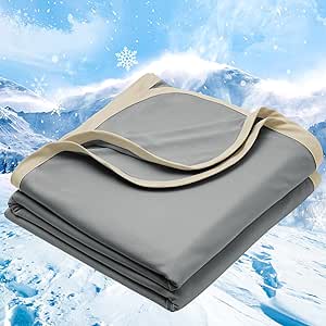 PHF Double Cooling Blanket for Hot Sleepers Queen Size, Arc-Chill Q-Max&gt;0.5 with Double Cooling, Summer Blanket Absorbs Heat to Keep Cool All Night for Night Sweats (Charcoal Grey, 90''x90'')