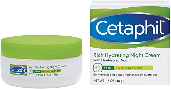 Cetaphil Rich Hydrating Night Cream with Hyaluronic Acid, 1.7 Ounce | ⭐️ Exclusive