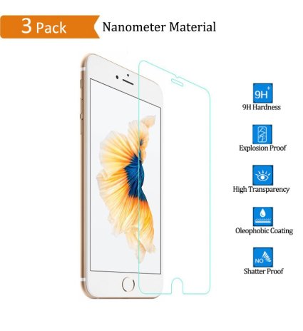 3-PACK iPhone 6 Screen Protector HD Clear Protective Film for Apple iPhone 6s (4.7 inch)- Anti Explosion - Super Flexible Film