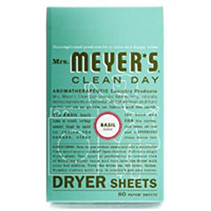 Mrs. Meyer's Clean Day Dryer Sheets - Basil - 80 ct - 2 pk