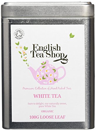English Tea Shop Organic White Tea - 100g Loose leaf tea in a Tin