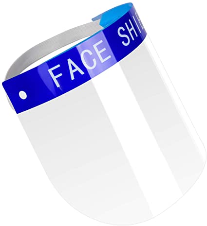 Safety Face Shield, Protective Face Shield Visor Full Protection Cap Wide Visor Resistant Spitting Anti-Fog Lens Lightweight Adjustable Transparent Face Shield