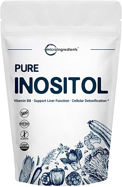 Micro Ingredients Pure Inositol Powder, Inositol B8 Powder, 1KG (2.2 Pounds), Strongly Supports Liver Health & Antioxidant, Super Inositol for Hair and Inositol for Sleep, Non-GMO and Vegan Friendly