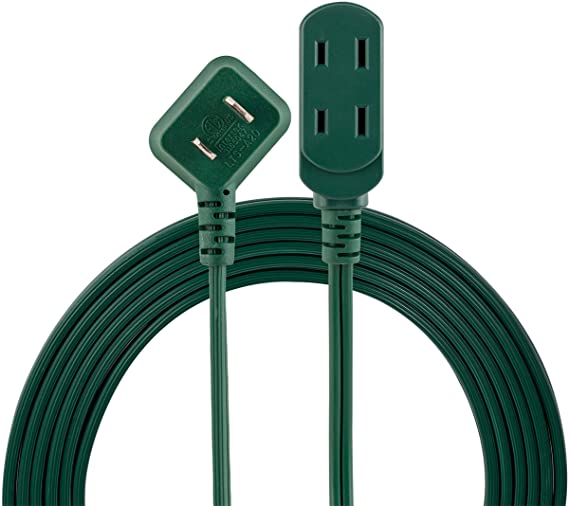Philips 3 Outlet Extension Cord, 6 Ft Long Cord, Polarized Outlets, Flat Plug, Perfect for Home or Office, Green, SPS1031GA/27