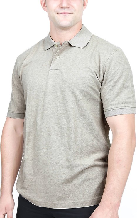 Men's Pique-Polo-Shirt, Cotton Blend, Solid, Short-Sleeve by Utopia Wear