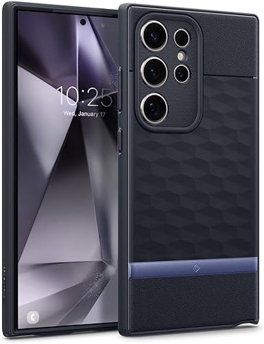 Caseology Parallax Case Compatible with Samsung Galaxy S24 Ultra Case, [Enhanced Ergonomic Design] Military Grade Drop Tested (2024) - Navy Violet