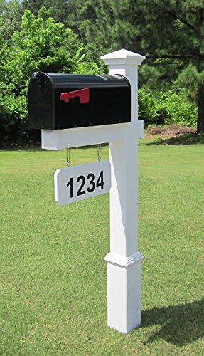 The Fitzgerald Vinyl / PVC Mailbox Post (Includes Mailbox)