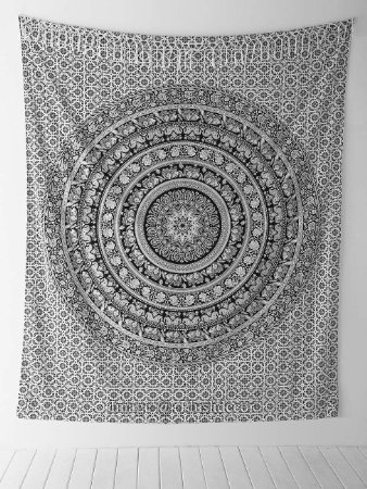 Handicrunch Elephant Mandala Tapestry, Hippie Tapestries, Wall Tapestries, Tapestry Wall Hanging, Indian Tapestry, Bohemian Bedding Psychedelic tapestry Size 95 x 85 Inch's