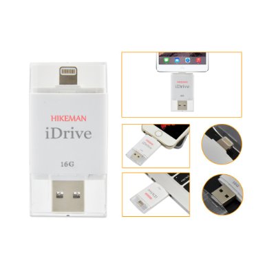 iDriver i-FlashDrive HD Memory Stick USB Adding Extra Storage for Your iPhone/iPad Much Easier to Save Photos /Videos for iPhone 5S/iPhone6/iPhone 6S /iPhone 6Plus /iPhone 6S Plus-16GB