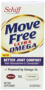 Move Free Ultra Omega Omega 3 Krill Oil Hyaluronic Acid and Astaxanthin Joint Supplement 30 Count