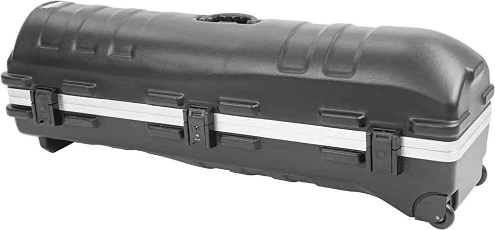SKB Cases ATA Hard Plastic Golf Bag Storage Traveling Case with Wheels and Reliable Secure Latches