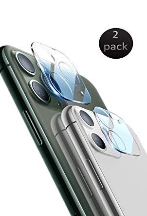 [2 Pack] Tempered-Glass Camera Lens Protector for iPhone 11 6.1" 2.5D Ultra Thin HD Anti-Fingerprint Screen Protective Clear Film