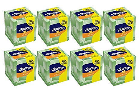 Kleenex Anti-Viral Facial Tissue Cube,68 3-PLY Tissues- Pack of 8