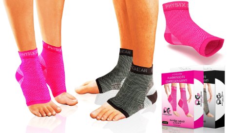 Plantar Fasciitis Compression Sleeve for Men and Women - Best Pain Relief Therapy Sock - Foot Spurs Splint - Ankle Sleeves - Arch Support Heel Spur Circulation Brace - 1 Foot Doctor Insoles Socks -PAIR