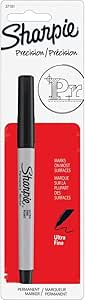 Sharpie 37101PP Black Ultra Fine Point Permanent Marker; Proudly Permanent Ink Marks On Paper, Plastic, Metal and Most Other Surfaces; Intensely Brilliant Colors Create Eye-popping6