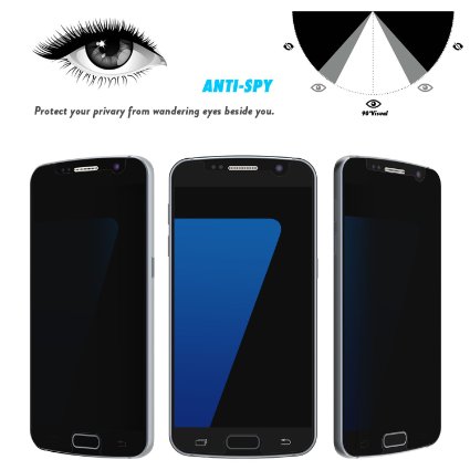 Samsung Galaxy S7 Screen Protector Anti-Privacy Tempered GlassTWOBIUTMAnti Fingerprint Scratch Clarity Touch-screen Accurate Shatterproof with Lifetime Warranty