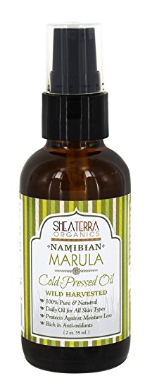 Shea Terra Organics - Marula Oil- Anti-Aging Moisturiser For Skin , Face & Hair , Cold Pressed, Namibian 2 oz