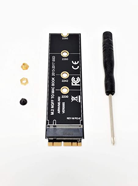 Micro Connectors, M.2 NVME Upgrade Adapter Card - 80mm, Black