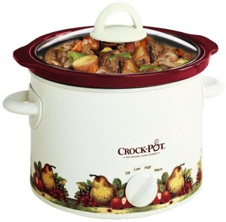 Crock Pot SCR300-R-NP 3-Quart Round Manual Pattern Slow Cooker