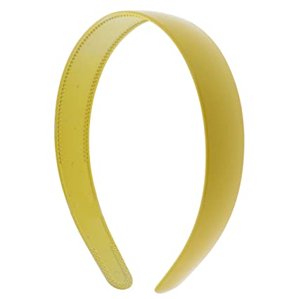 Yellow 1 Inch Plastic Hard Headband with Teeth Head band Women Girls (Motique Accessories)
