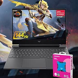 HP Victus Ryzen 5 Gaming Laptop, 15.6 FHD 144Hz, Ryzen 5 7535HS (Beats Intel i5-13420H), AMD Radeon RX 6550M (Beats NVIDIA GeForce RTX 3050), 32GB RAM, 1TB SSD, W11H, with 512GB External SSD Bundle