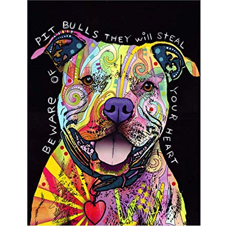 Diamond Painting Paint by Numbers for Adults, DIY Paint by Number Kits for Kids Beginner on Canvas, Cute Dog 12x16inch