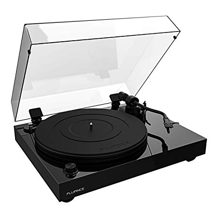 Fluance RT82 Reference High Fidelity Vinyl Turntable Record Player with Ortofon OM10 Cartridge, Speed Control Motor, Solid Wood Plinth, Vibration Isolation Feet - Piano Black